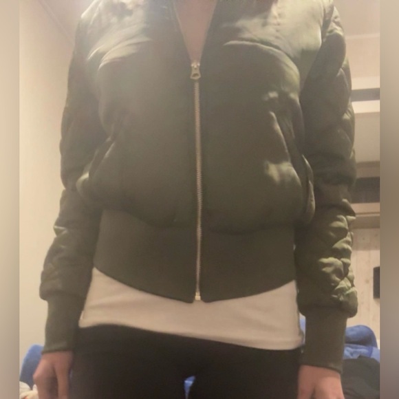 Divided Olive Bomber Jacket for Women - Picture 2 of 3